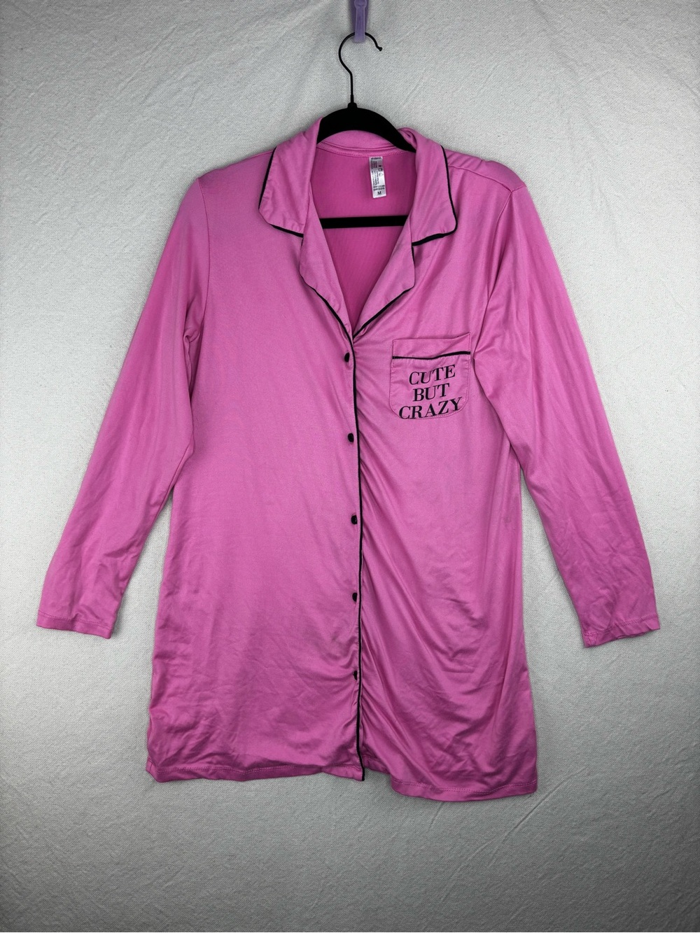 Cute but crazy women’s medium pink sleep shirt